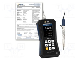 Meter: pH; LCD 2,8"; -2÷20pH,±2000mV; IP52; Dim: 178x32x85mm