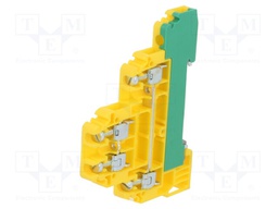 Splice terminal: rail; 0.5÷4mm2; yellow-green; screw terminal