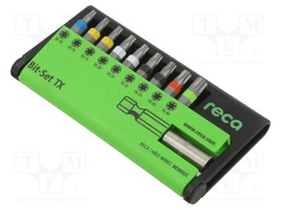 Tools set: screwdriver bits; Torx®; T10,T15,T20,T25,T30,T40