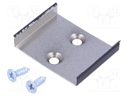 Flexible mounting plate W; black; stainless steel