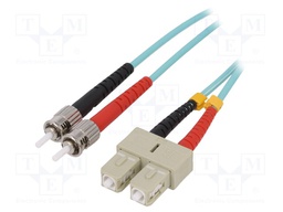 Connector: fiber optic; patchcord; multi mode duplex (MM); ST,SC