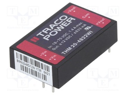 Converter: DC/DC; 20W; Uin: 18÷75V; Uout: 12VDC; Uout2: -12VDC; 24g