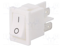 ROCKER; DPST; Pos: 2; OFF-ON; 10A/250VAC; 10A/28VDC; white; none