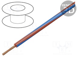 Wire; LgY; stranded; Cu; 1.5mm2; red-blue; PVC; 300/500V; 100m