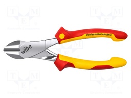 Pliers; insulated,side,cutting; for voltage works; steel; 160mm