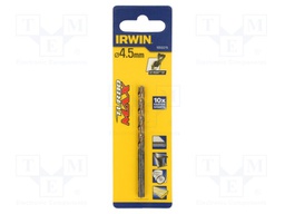 Drill bit; for metal; Ø: 4.5mm; L: 80mm; Working part len: 47mm