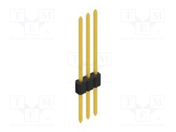 Connector: pin strips; pin header; male; PIN: 3; 1.27mm; THT; 1x3