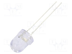 LED; 8mm; orange; 2500÷3500mcd; 30°; 12mA; 5V; Front: convex