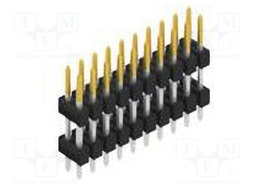 Connector: pin strips; pin header; male; PIN: 20; 2.54mm; THT; 2x10