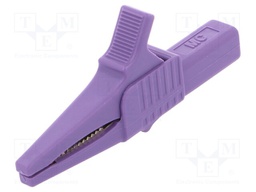 Crocodile clip; 32A; 1kVDC; violet; Grip capac: max.20mm