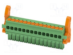 PCB connector, nominal cross section: 1.5 mm2, color: green,