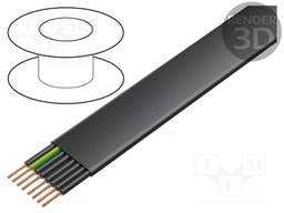 Wire; NEO-Flach,NGFLGOU; 8G1,5mm2; unshielded; 300/500V; rubber