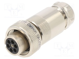 Plug; Connector: circular; female; PIN: 7; silver plated; IP65
