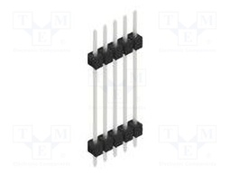 Connector: pin strips; pin header; male; PIN: 5; 2.54mm; THT; 1x5