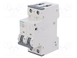 Circuit breaker; 230/400VAC; Inom: 10A; Poles: 2; DIN; Charact: B