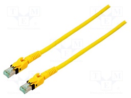 Patch cord; S/FTP; Cat: 6a; stranded; Cu; 1.5m; PUR; yellow; 27AWG