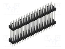 Connector: pin strips; pin header; male; PIN: 54; 1.27mm; THT; 2x27