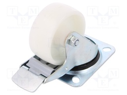 Transport wheel; Ø: 80mm; W: 35mm; H: 105mm; torsional with lock