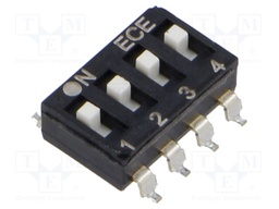 Switch: DIP-SWITCH; Poles number: 4; OFF-ON; 0.025A/24VDC; Pos: 2/4
