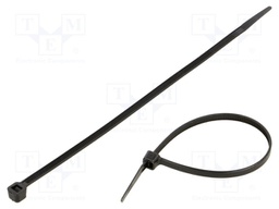 Cable tie; L: 200mm; W: 4.8mm; polyamide; 220N; black; 100pcs.
