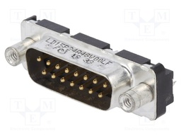 D-Sub; PIN: 15; socket; LD; male; with threaded screw; straight; THT