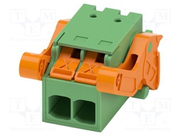 PCB connector, nominal cross section: 2.5 mm2, color: green,