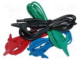 Set of test leads; Len: 3m; test leads x4; black,red,blue,green