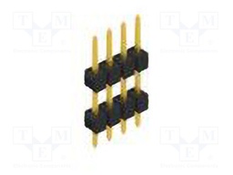 Connector: pin strips; pin header; male; PIN: 4; 2.54mm; THT; 1x4