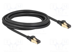 Patch cord; S/FTP; Cat: 7; RJ45 plug,both sides; 3m; TPE; black