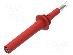Measuring tip; 20A; red; Tip diameter: 4mm; Socket size: 4mm