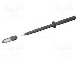 Measuring probe; 1A; black; Socket size: 4mm; Overall len: 128mm