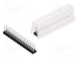 Connector: pin strips; pin header; male; PIN: 40; 2.54mm; SMT; 2x20
