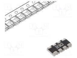 Fixed Network Resistor, 33 ohm, TC164 Series, 4 Elements, Isolated, 1206 [3216 Metric], 8 Pins