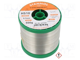 Soldering wire; Sn95Ag4Cu1; 700um; 0.5kg; lead free; Package: reel