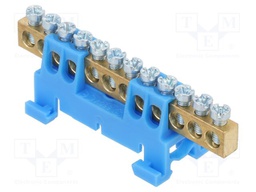Connector: terminal block; for DIN rail mounting; blue; ways: 1