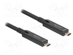 Cable; optical; USB C plug,both sides; 3m; black; 10Gbps