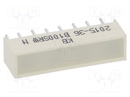 LED backlight; Lens: diffused,white; λd: 640nm; 30÷80mcd; red