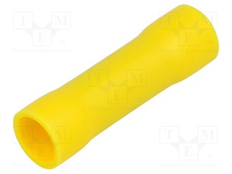 Butt splice; insulated; copper; Insulation: PVC; 4÷6mm2; tinned