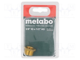 Thread adapter; Mat: brass; Ext.thread: 3/8"; Int.thread: 1/2"