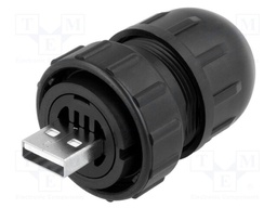 Plug; USB A; Data-Con-X; for cable; straight; USB 2.0; IP67,IP68