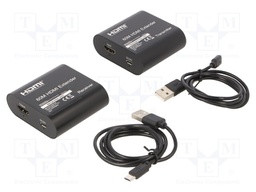 HDMI extender; HDMI 1.3; black; Features: supports EDID; Cat: 6