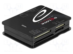 Card reader: memory; USB 2.0; hot swapping,PnP; black; 480Mbps