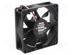 Fan: DC; axial; 12VDC; 80x80x25mm; 44.4m3/h; 19dBA; ball bearing