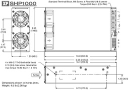 Power supply: switched-mode; 1000W; 12VDC; 83A; OUT: 1; 2.08kg; 85%