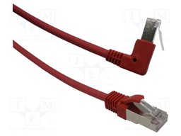 Patch cord; F/UTP; Cat: 6; RJ45 plug,RJ45 down angled plug; Cu; 3m