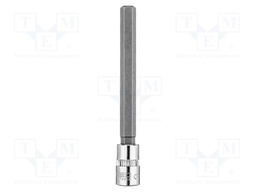 Socket; hex key,socket spanner; HEX 7mm; 1/4"; long
