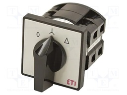 Switch: star-delta cam switch; Stabl.pos: 3; 100A; 0-Y-Δ; Poles: 4