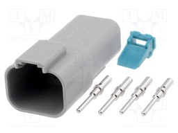 Connector: wire-wire; AT; plug; male; Size: 16; 20AWG÷16AWG; PIN: 4