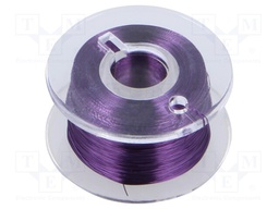 Silver plated copper wires; 0.1mm; violet; Cu,silver plated