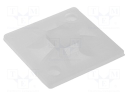 Screw down self-adhesive holder; polyamide; natural; Ht: 3.7mm